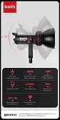 Triopo M-300BI Cañón Led 300w Bicolor (3200K-5600K) - Miniatura 6