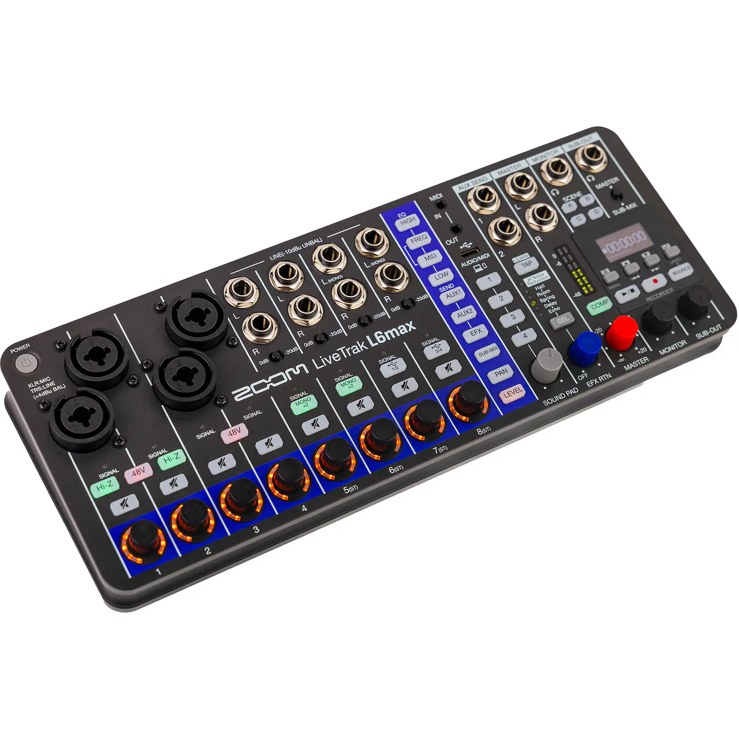 Zoom LiveTrak L6max Mezcladora y grabadora portátil de 12 canales 3