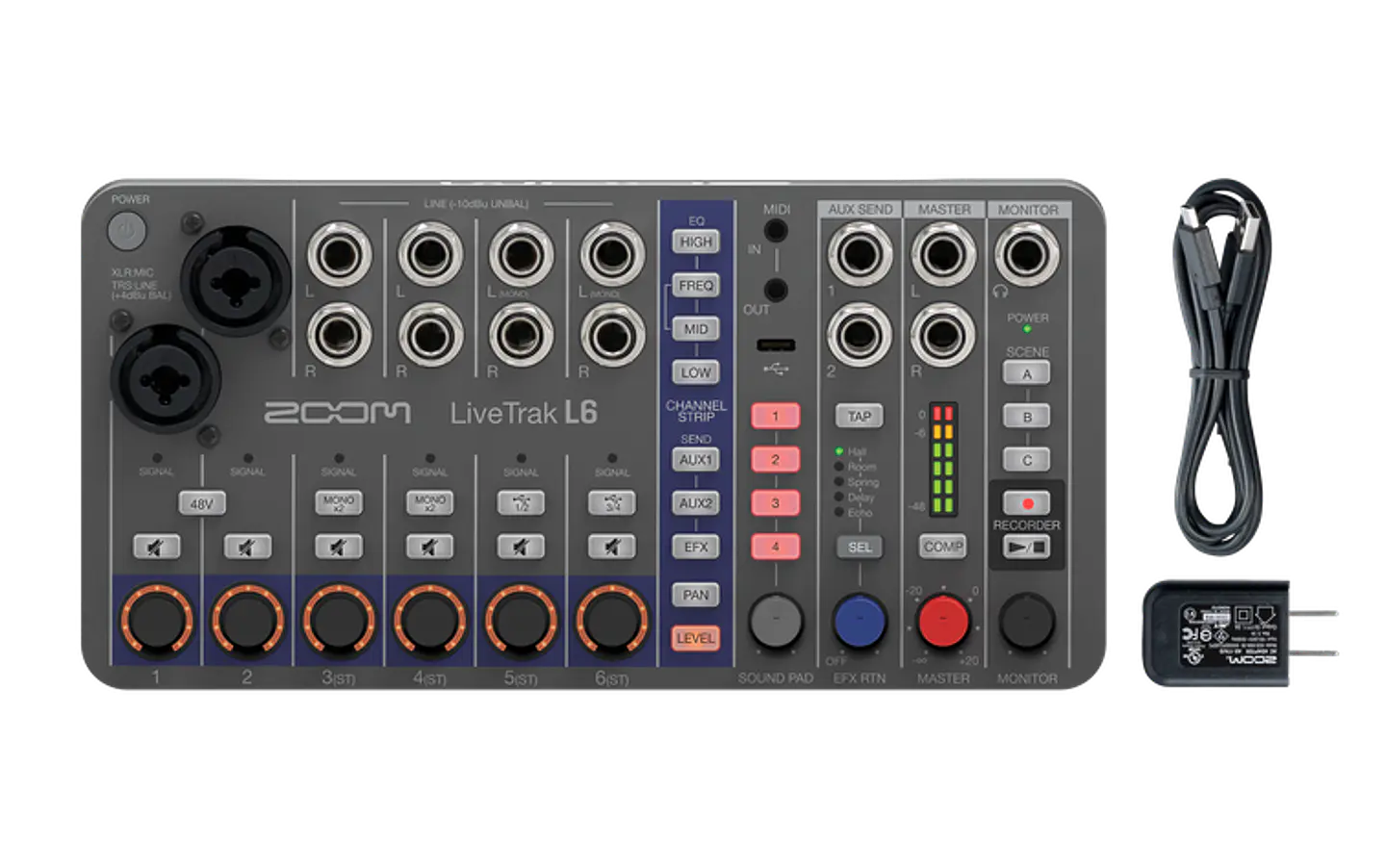 Zoom LiveTrak L-6 Mezclador Digital Portátil de 6 Canales y Grabadora Multipista  L6 17