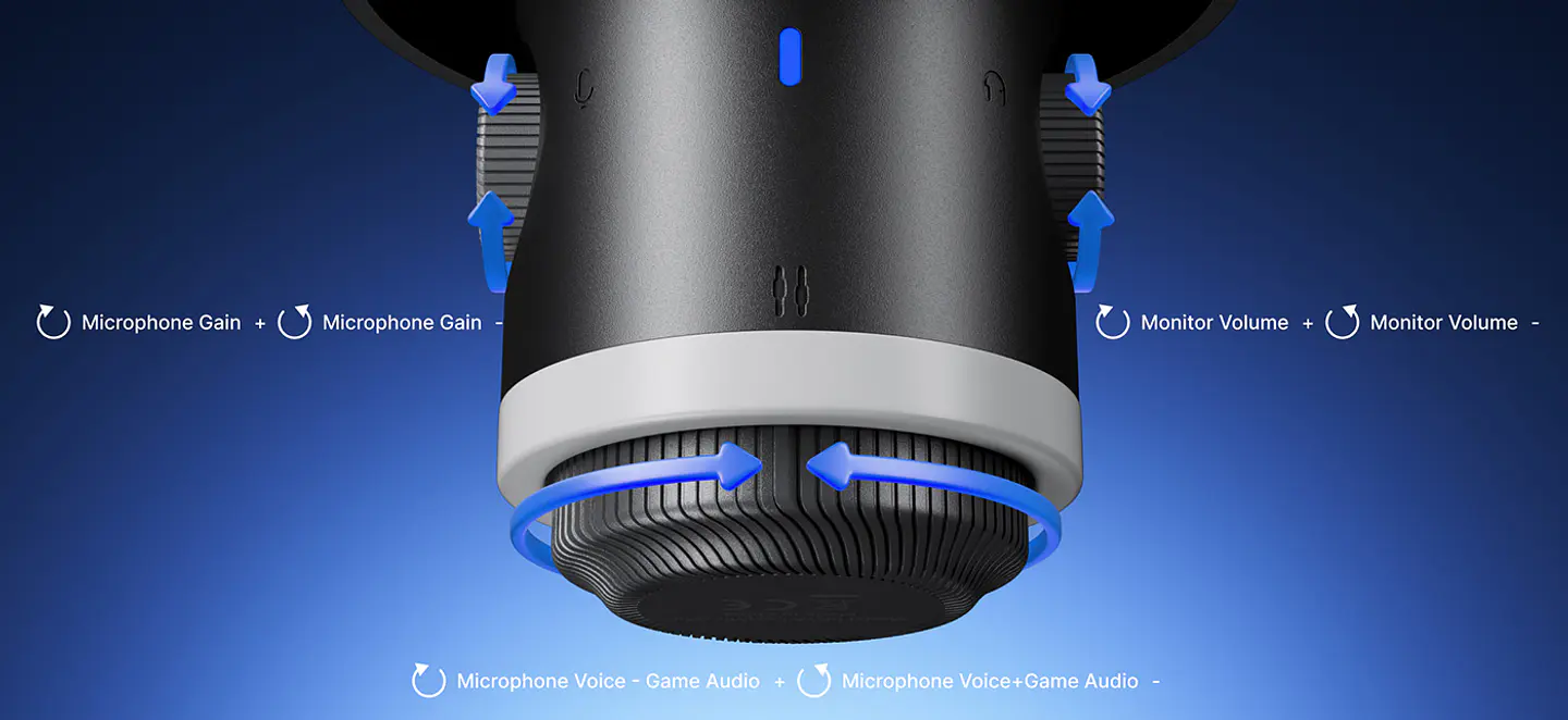 Boya Castmic G40 Micrófono Escritorio Con Luces RGB y Cancelación de Ruido USB 12