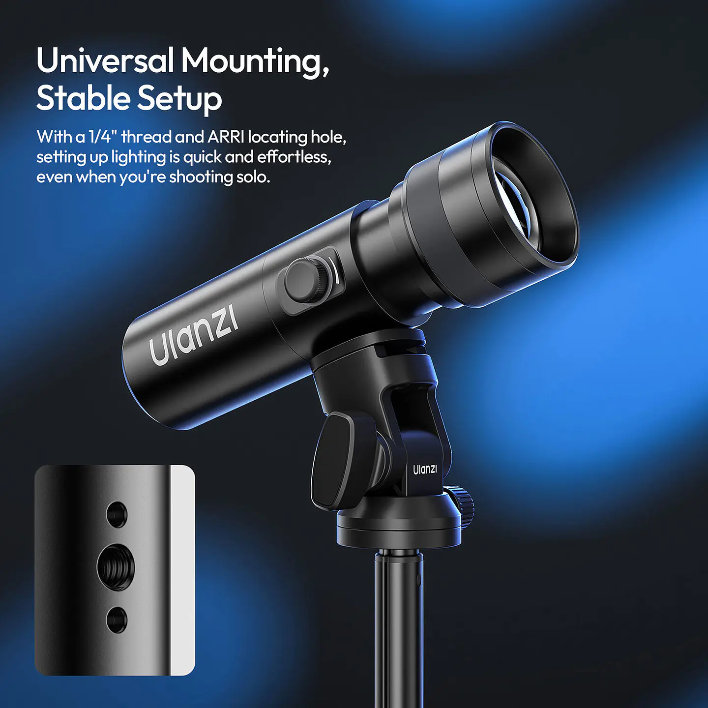 Ulanzi LM01 Photography Luz Led Recargable Con Proyector de Gobos L219 17