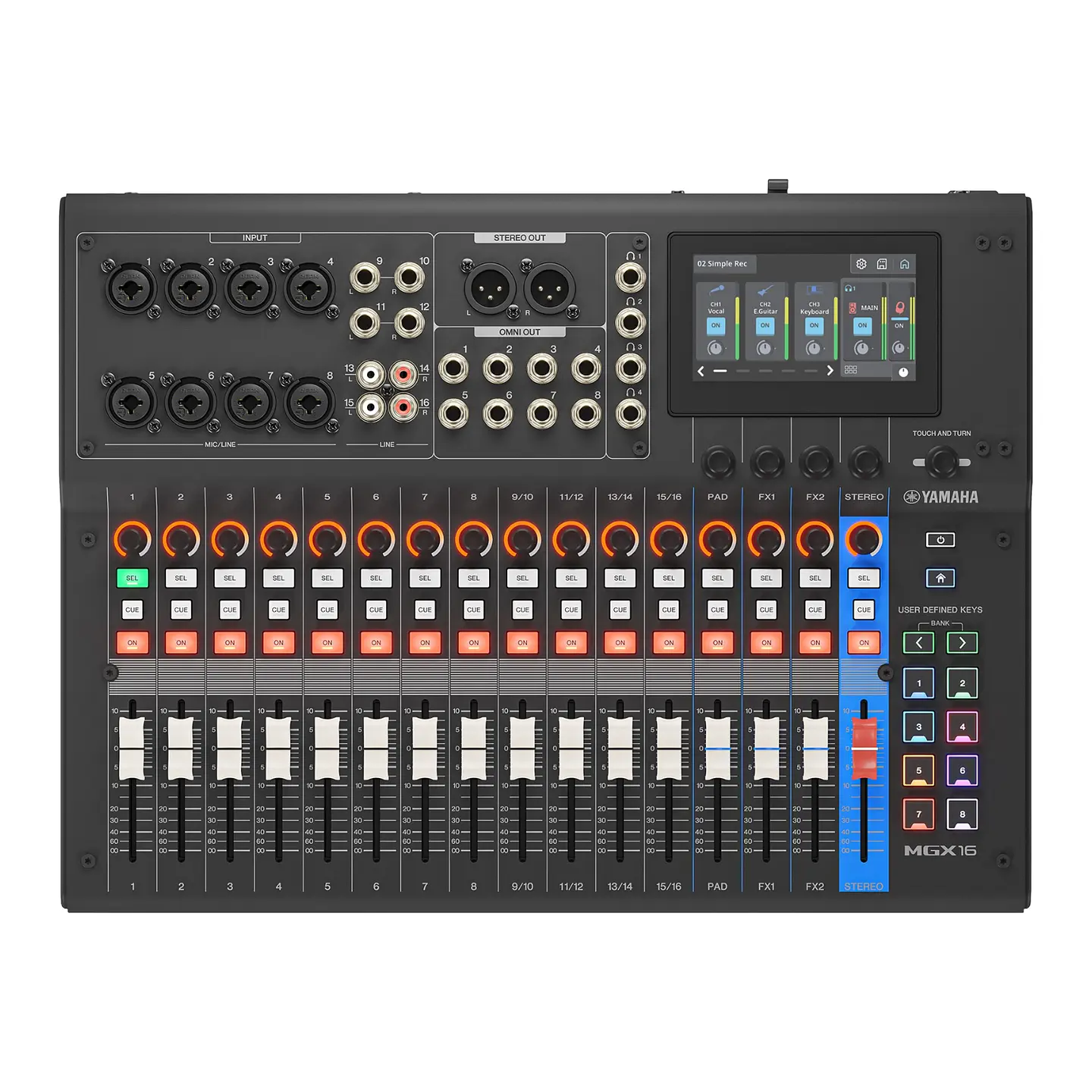 Yamaha MGX16 Black Consola Digital 22 canales 1