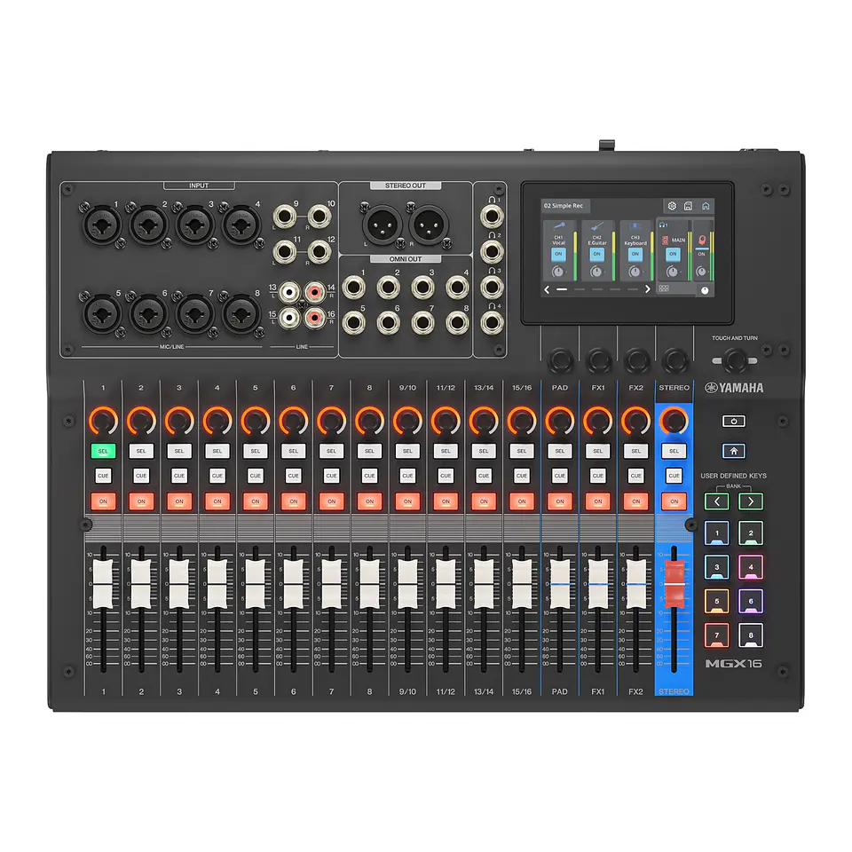 Yamaha MGX16 Black Consola Digital 22 canales 1