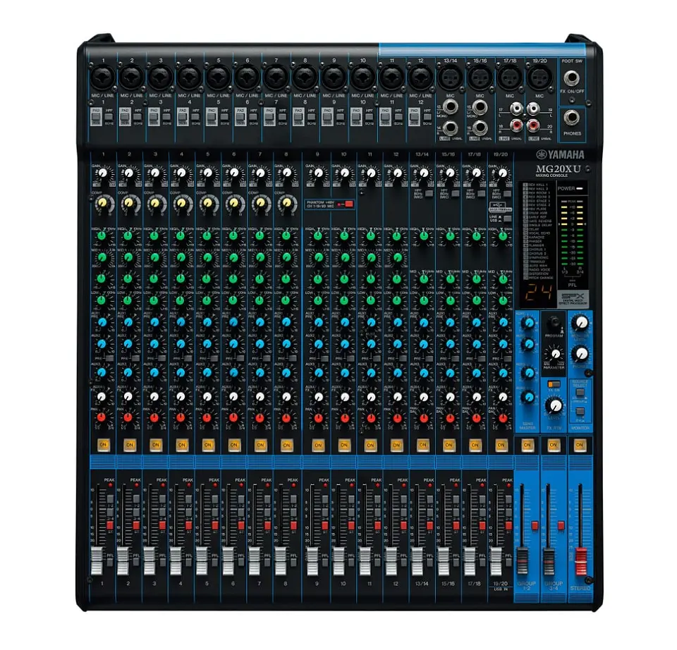 Mixer análogo de 20 canales con efectos y USB MG20XU  - Yamaha 1