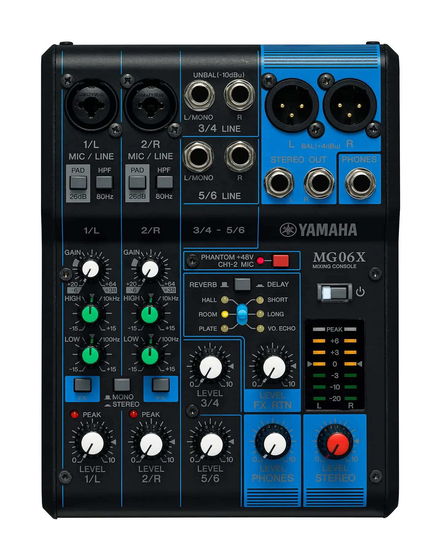Mixer análogo de 6 canales con efectos MG06X - Yamaha 2