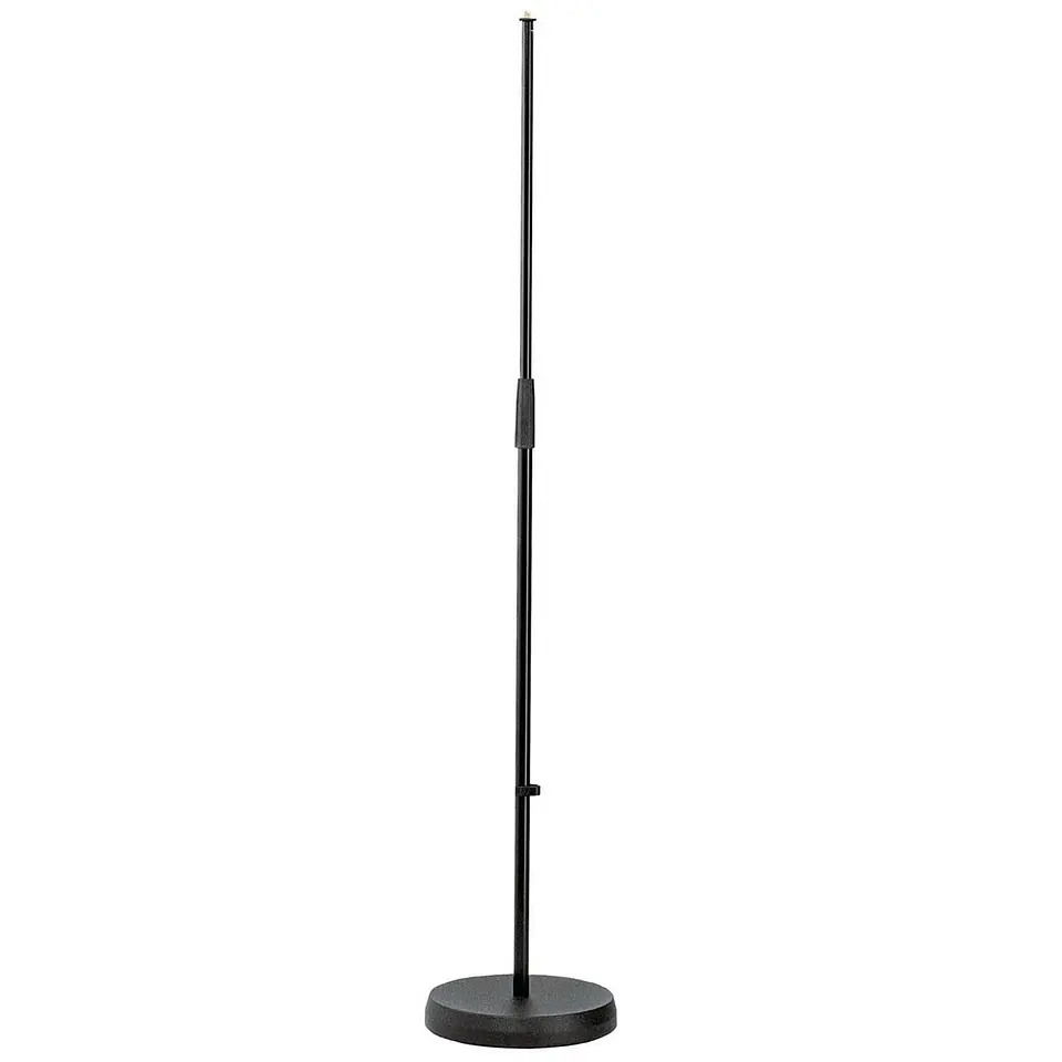 K&M 26000-500-55 Atril de Microfono recto negro base redonda 1