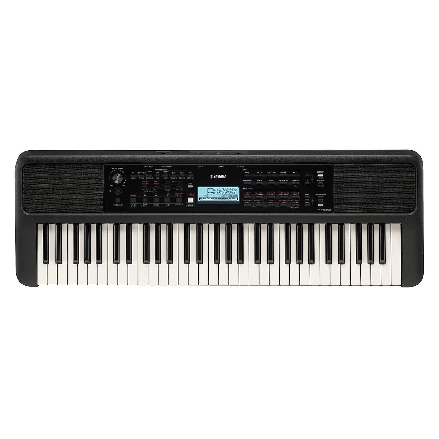 Teclado portatil de 61 teclas PSR- E383 - Yamaha + Adaptador Corriente Yamaha PA3C 1