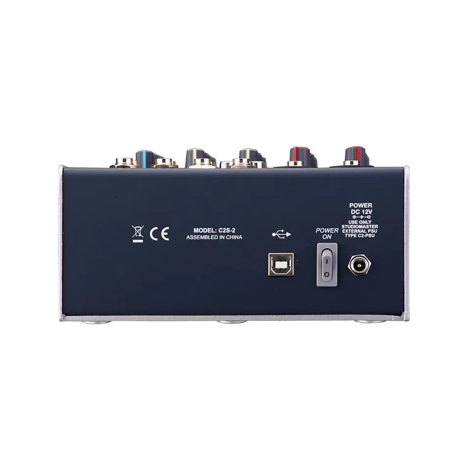 Studiomaster C2S-2 2 canales XLR2 linea stereo con USB 3