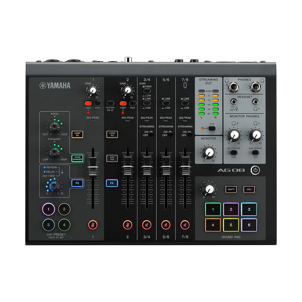 Kit Streaming Profesional · Voz Shure y mezcla AG08 4