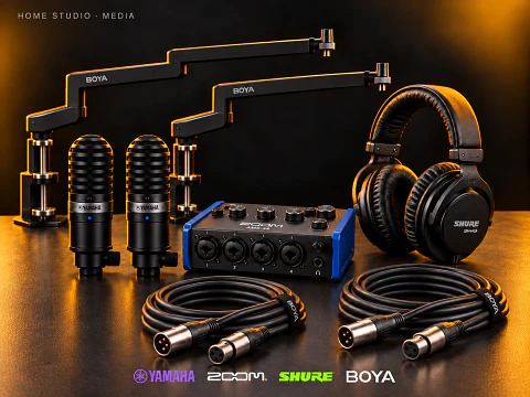 Kit Home studio Media · Grabación de cuatro fuentes