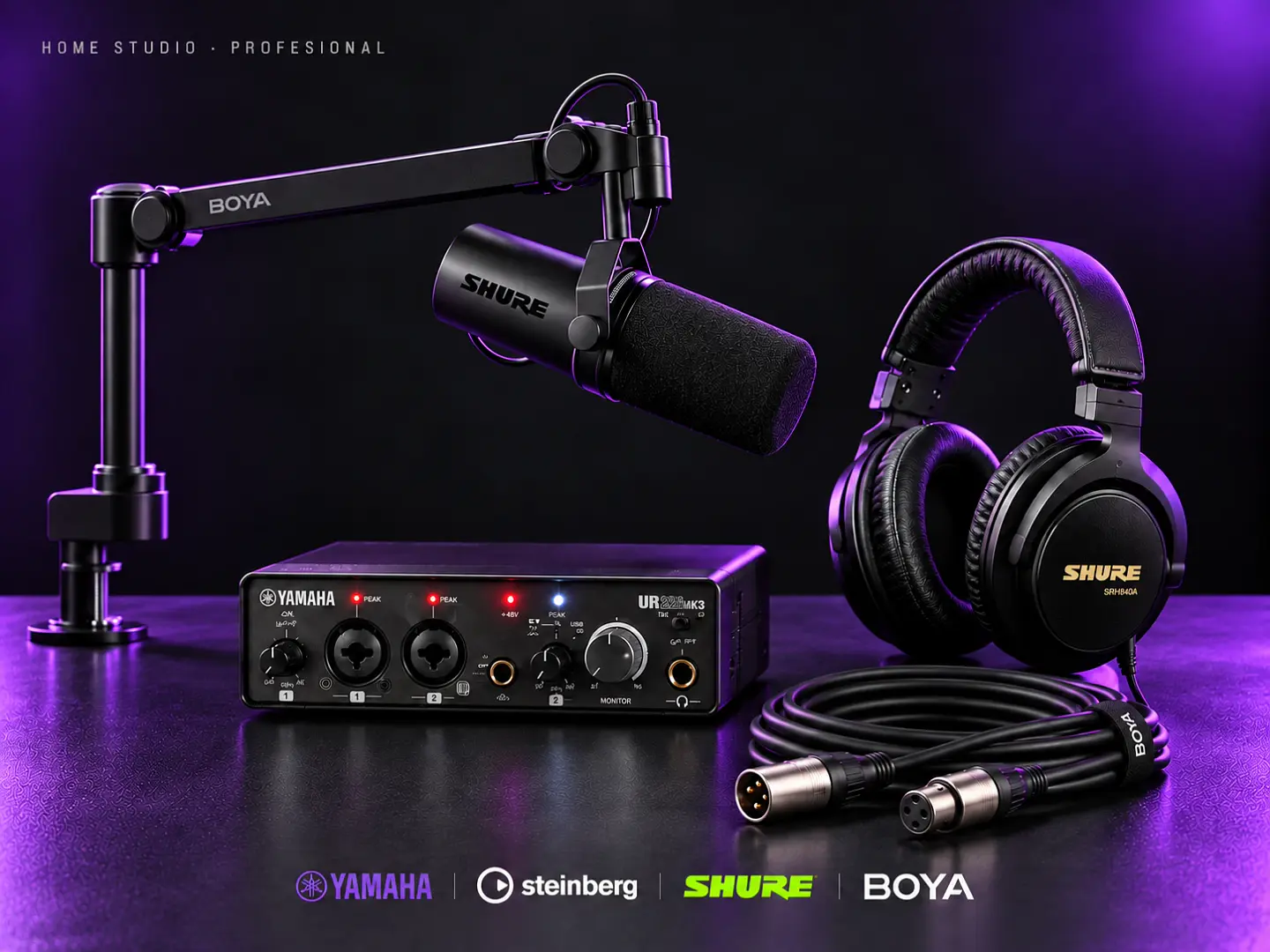 Kit Home studio Profesional · Voz Shure con previo integrado 1