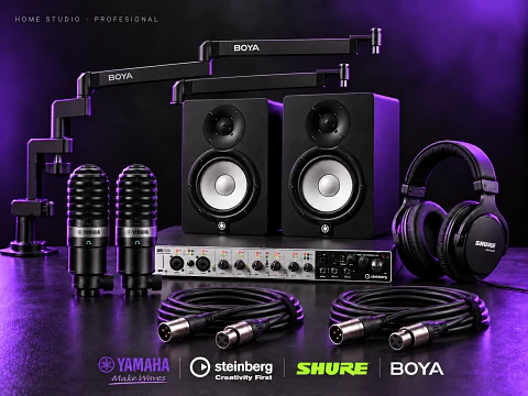 Kit Home studio Profesional · Estudio multipista con monitores