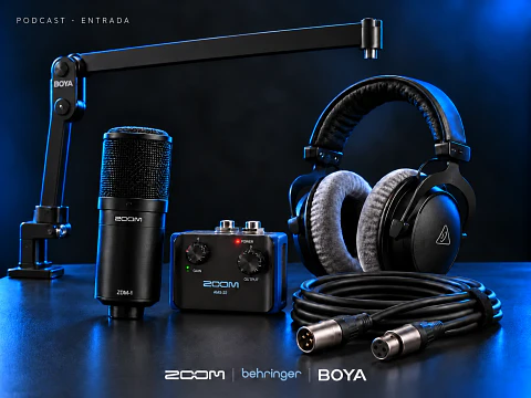 Kit Podcast Entrada · Una voz XLR Zoom