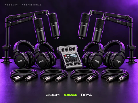 Kit Podcast Profesional · Mesa redonda de cuatro voces