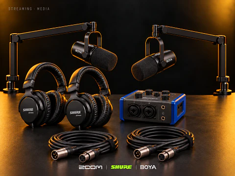 Kit Streaming Media · Dos voces con control Zoom