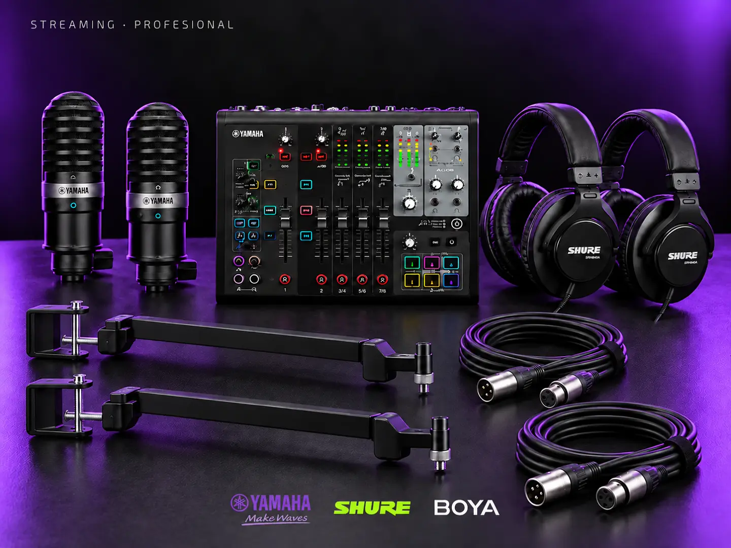 Kit Streaming Profesional · Doble voz y producción AG08 1