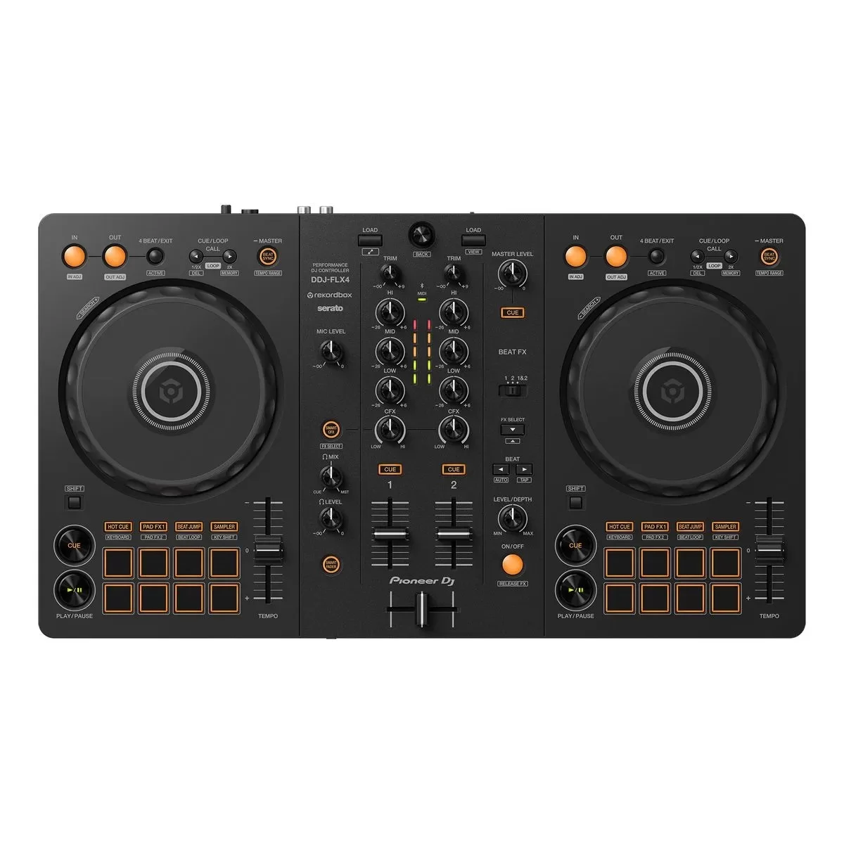 Pioneer DJ DDJ-FLX4 DJコントローラー+おまけ付き DDJ-FLX4 - マルチアプリ対応2ch DJコントローラー (Black)