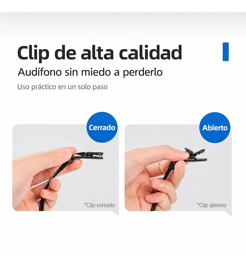 DiverSafe | Clip de seguridad y sujeción para audífonos