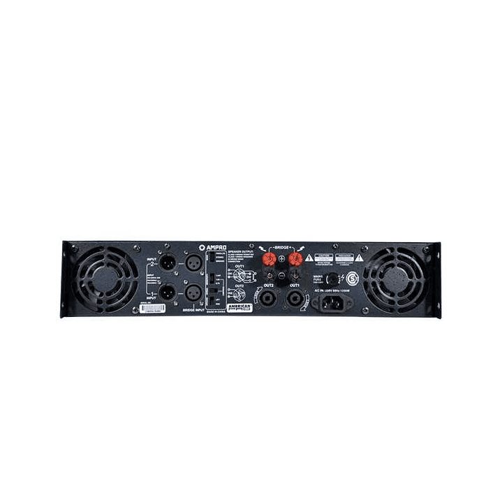 Amplificador de Potencia Tecshow C-2600 CONCERT 1300XCH. 2 Ohms 4