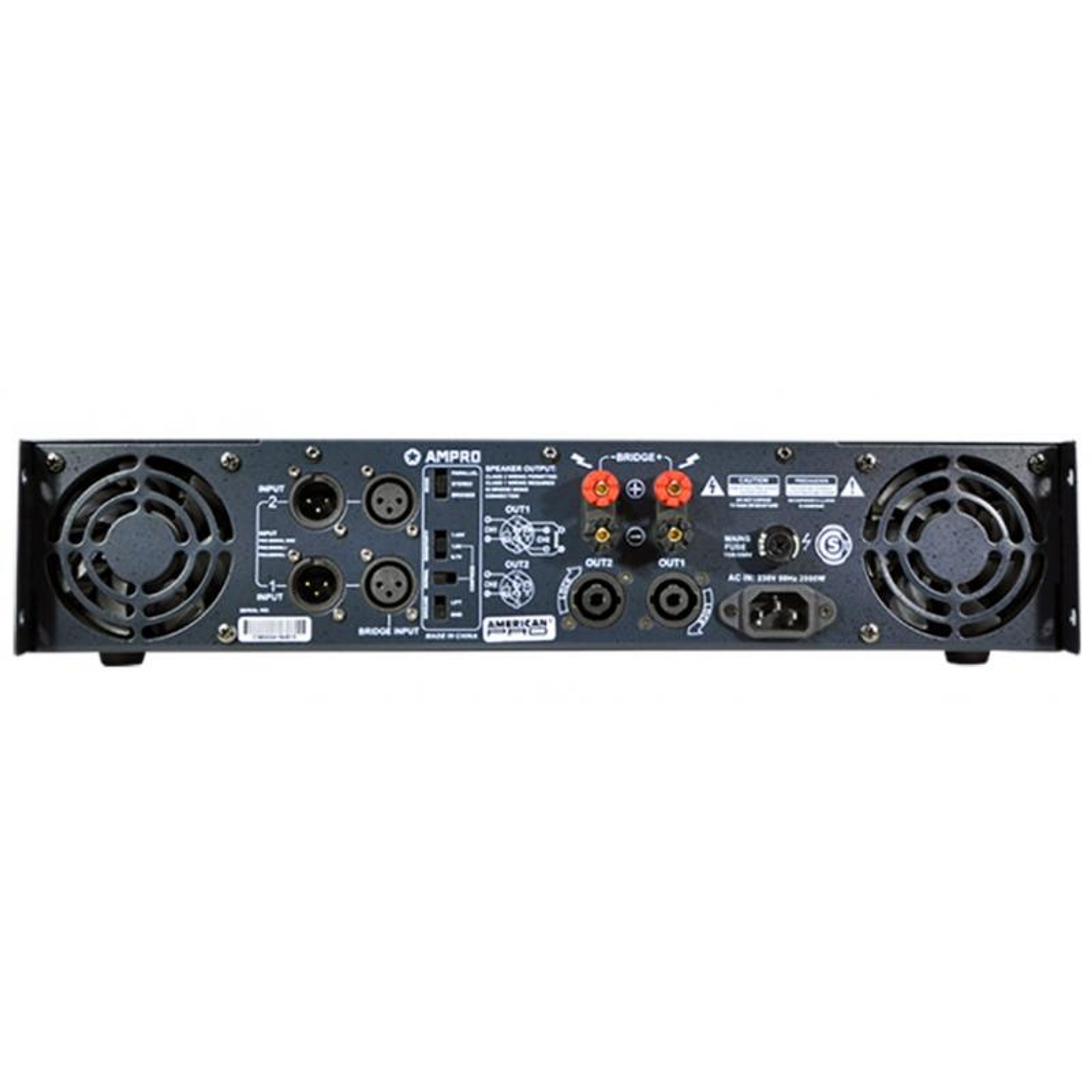 Amplificador de Potencia Tecshow C-3600 CONCERT 1800XCH. 2 Ohms 3
