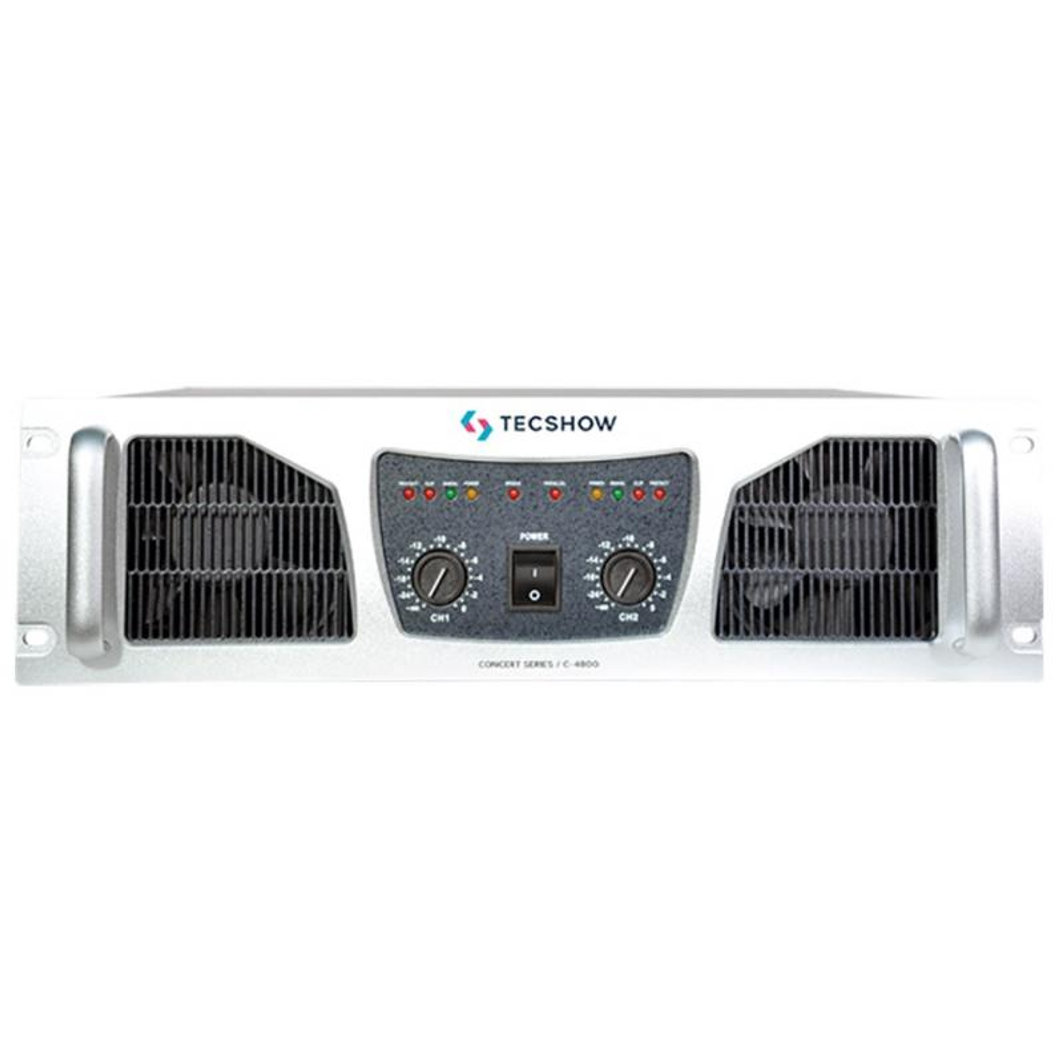 Amplificador de Potencia Tecshow C-4800 CONCERT 2400XCH. 2 Ohms 1