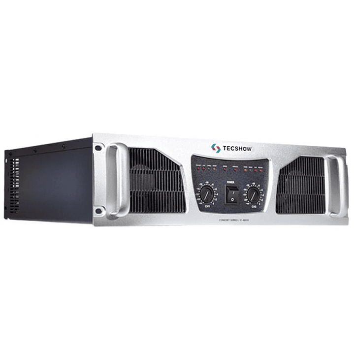 Amplificador de Potencia Tecshow C-4800 CONCERT 2400XCH. 2 Ohms 2