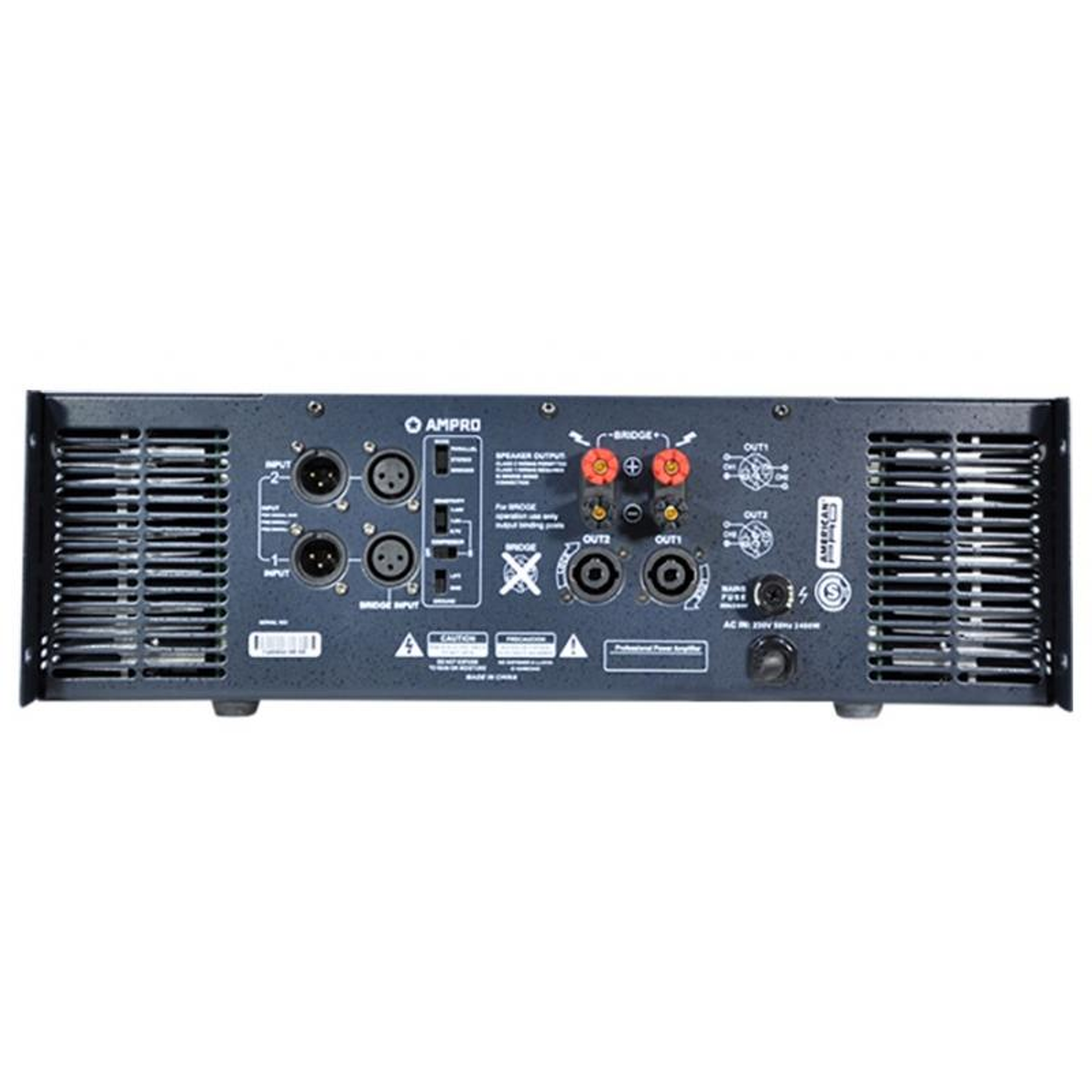 Amplificador de Potencia Tecshow C-4800 CONCERT 2400XCH. 2 Ohms 3