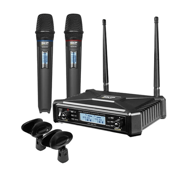 Micrófono Inalámbrico Doble SKP UHF 600 Pro 1