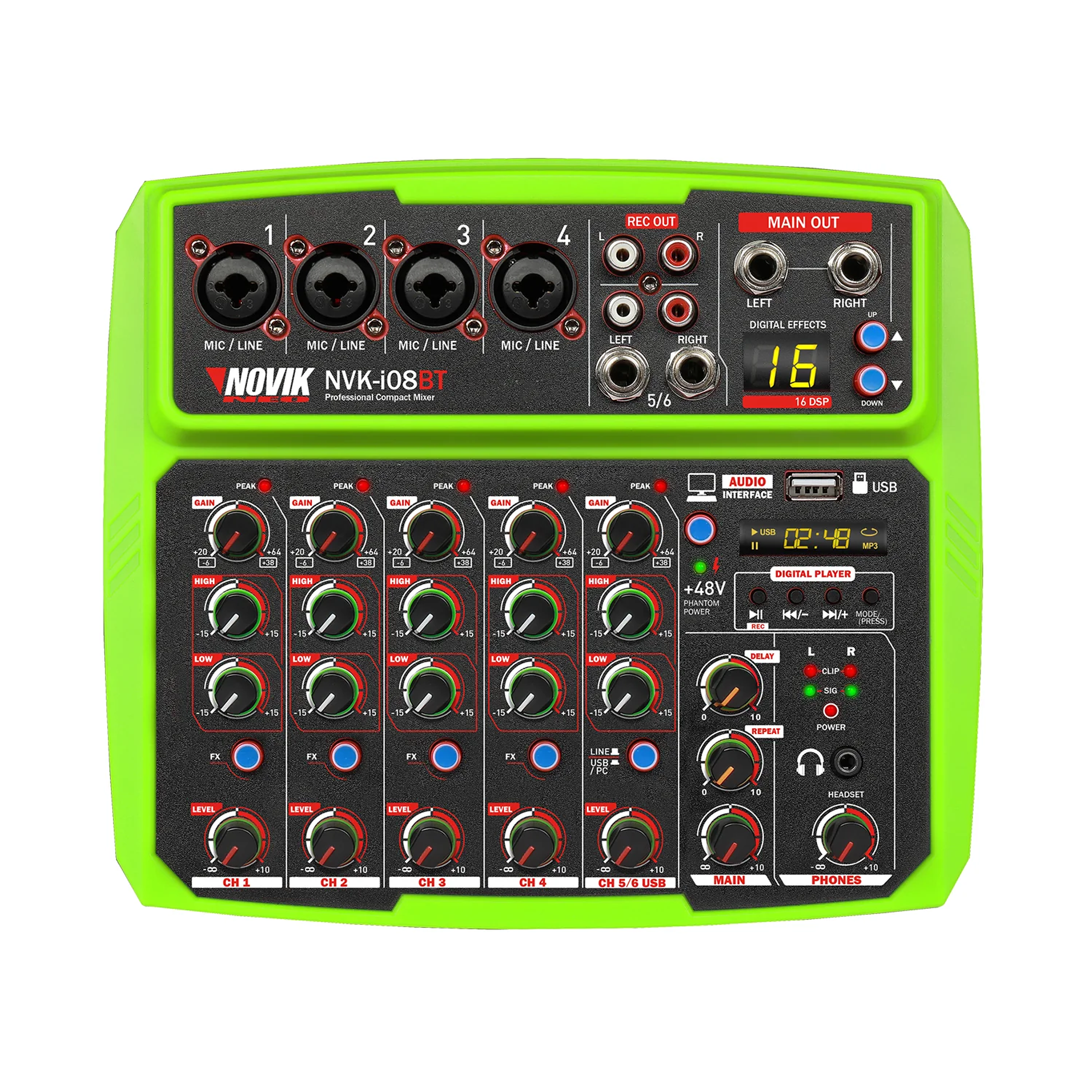 CONSOLA PASIVA CON INTERFAZ USB NOVIK NVK i08BT 1