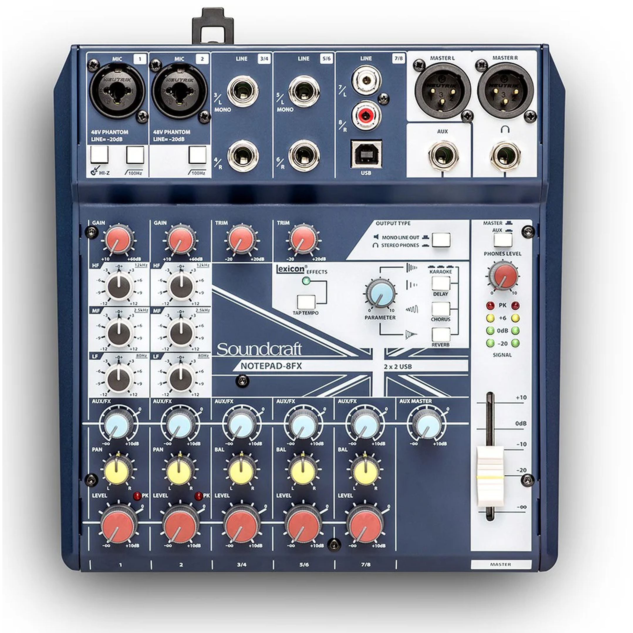 CONSOLA CONS INTERFAZ USB SOUNDCRAFT NOTEPAD 8FX 1