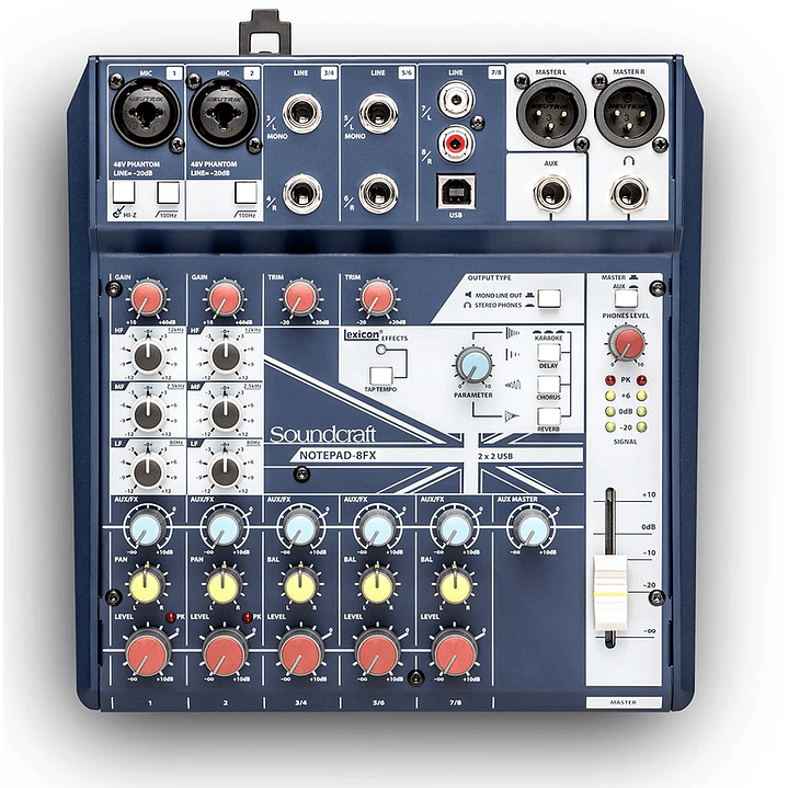 CONSOLA CONS INTERFAZ USB SOUNDCRAFT NOTEPAD 8FX 1