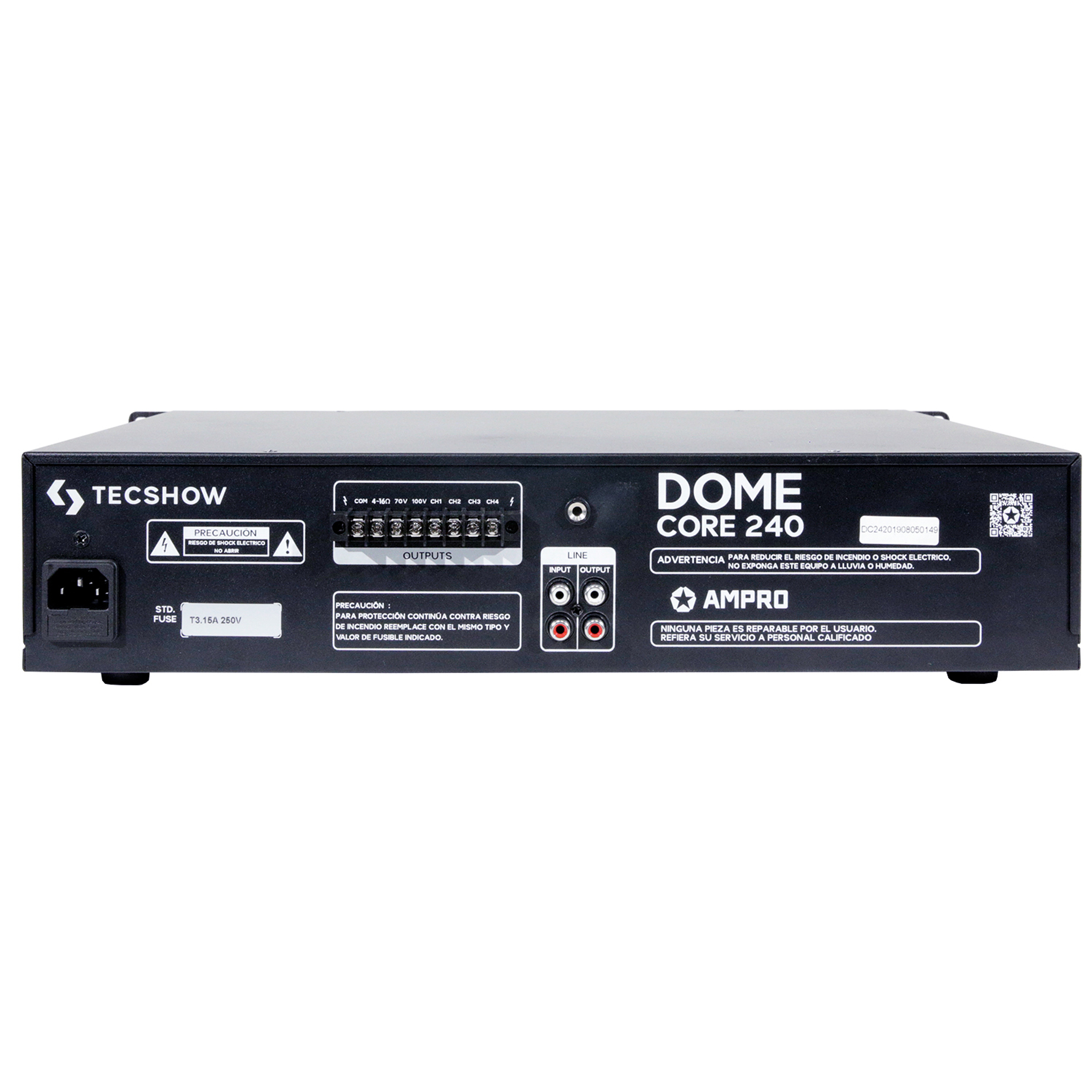 AMPLIFICADOR DE LINEA DOME CORE 240 TECSHOW 2