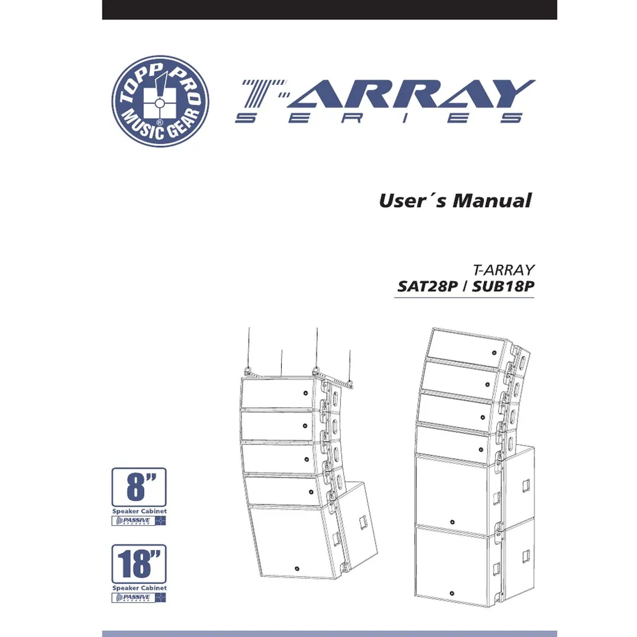 Sistema Array Pasivo Topp Pro  4 Módulos sat28p + 4 sub18p 5