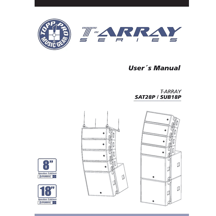Sistema Array Pasivo Topp Pro  4 Módulos sat28p + 4 sub18p 5