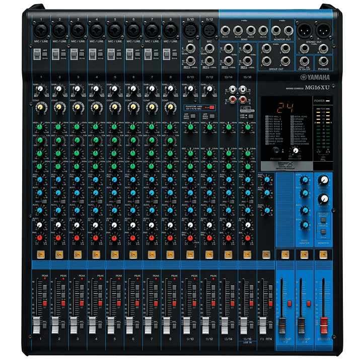 Mixer Análogo De 16 Canales Con Efectos Y USB MG16XU – Yamaha 1