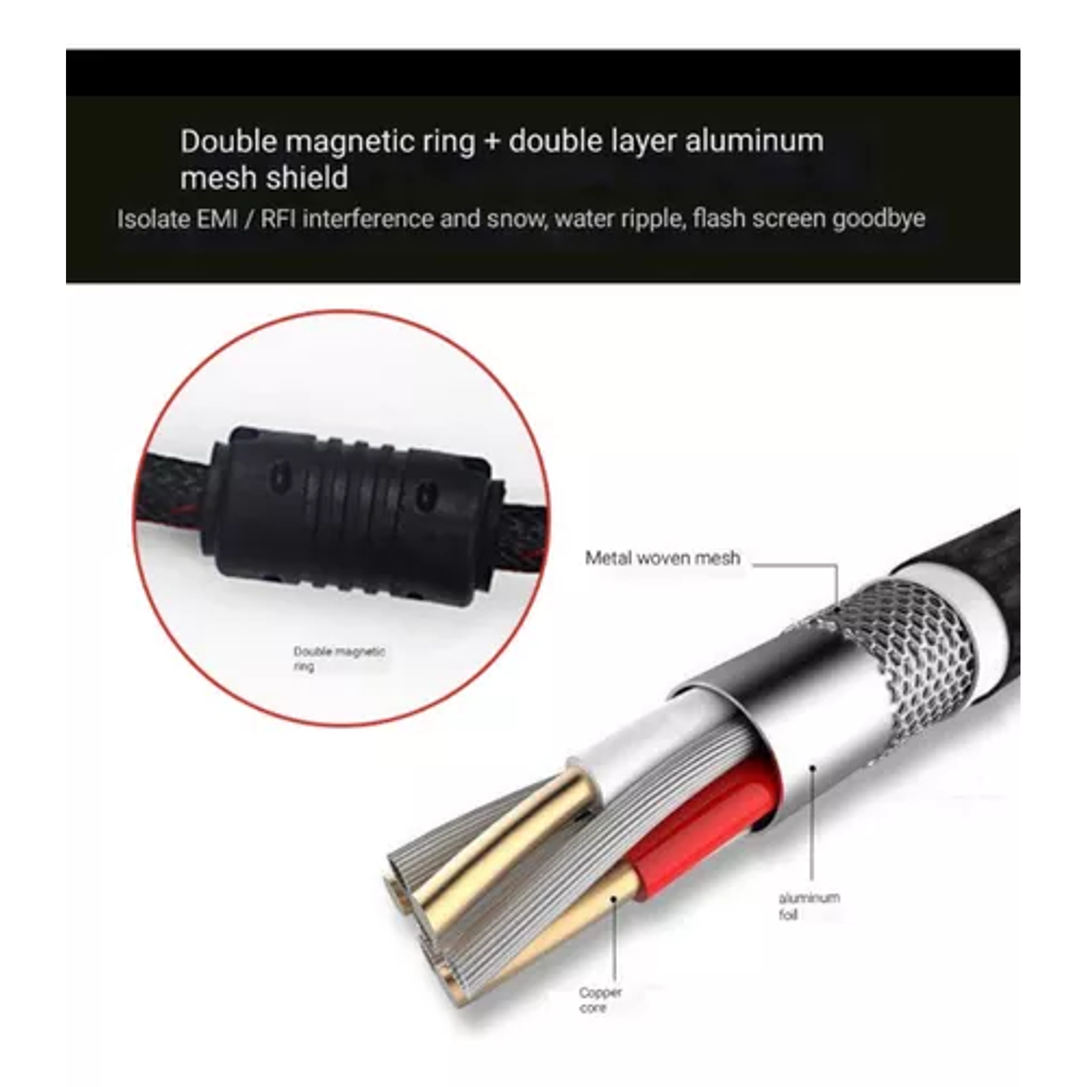 Cable Hdmi Full Hd Filtro Mallado 10mts 3