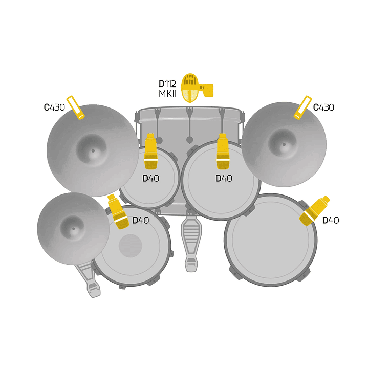 SET DE MICROFONOS DE PERCUSION AKG DRUM SET SESSION I 3