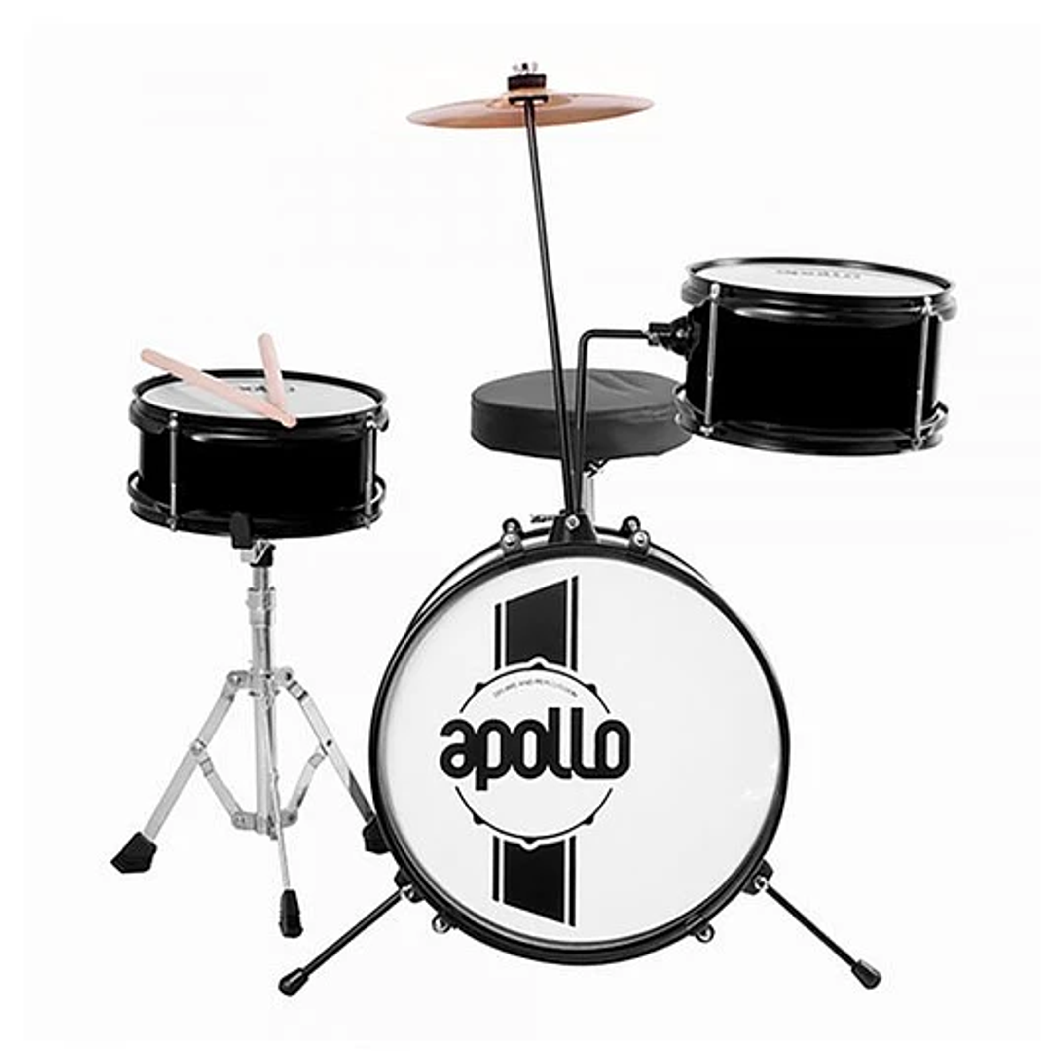 Batería Acústica Para Niño Apollo EBNI3, Negro 1
