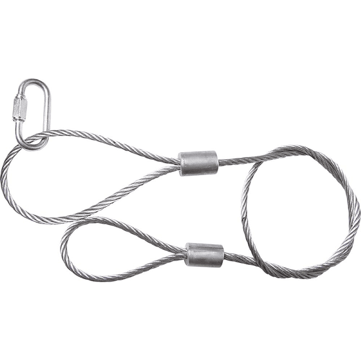 PIOLA ACERO 5mm, 82cm, CON MOSQUETÓN AMPRO APA-SW03  1