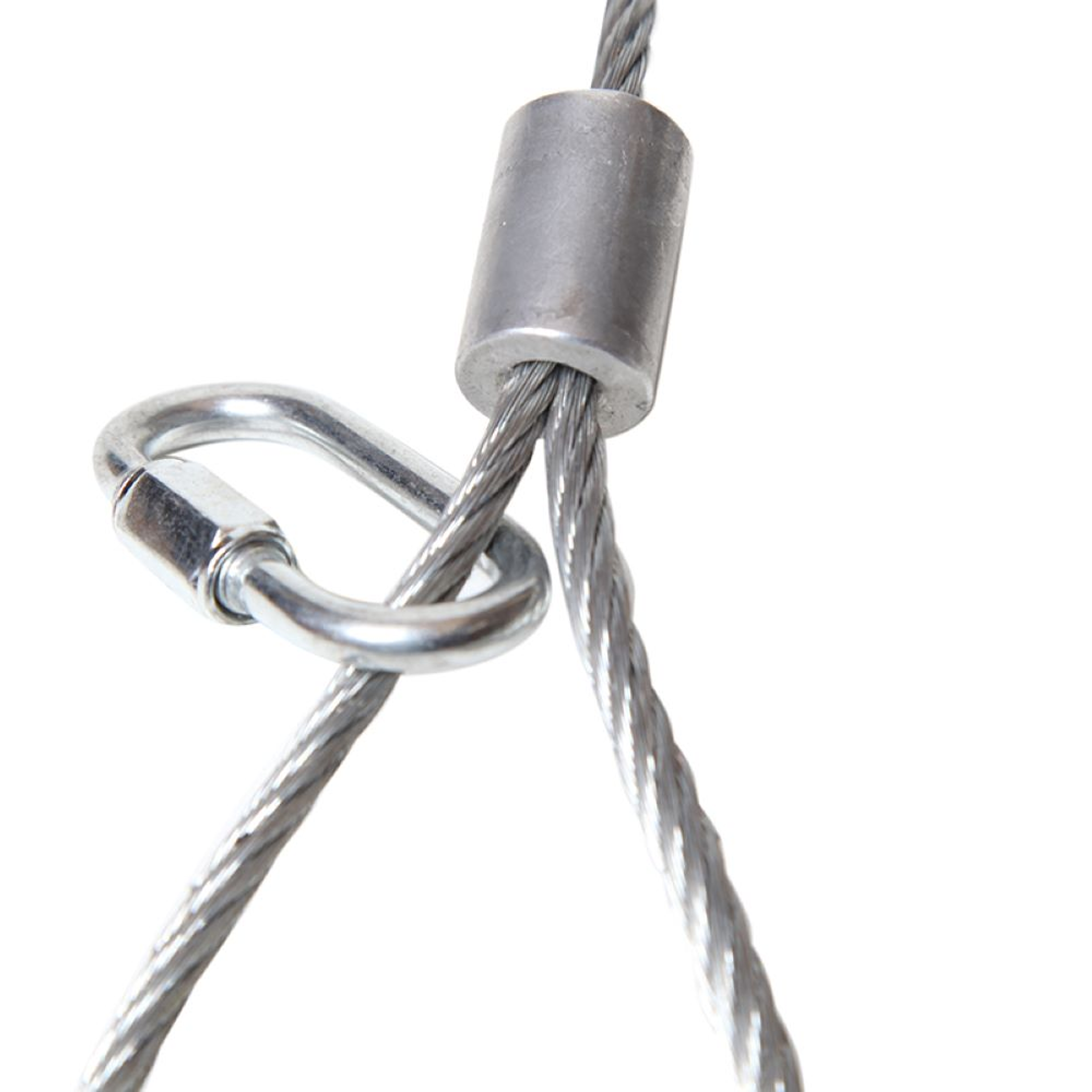 PIOLA ACERO 5mm, 82cm, CON MOSQUETÓN AMPRO APA-SW03  2