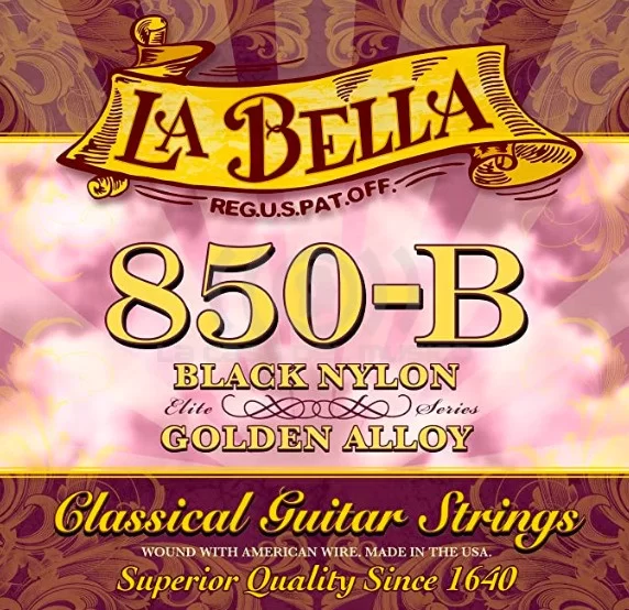 Encordado Classical Black Nylon 850-B Elite