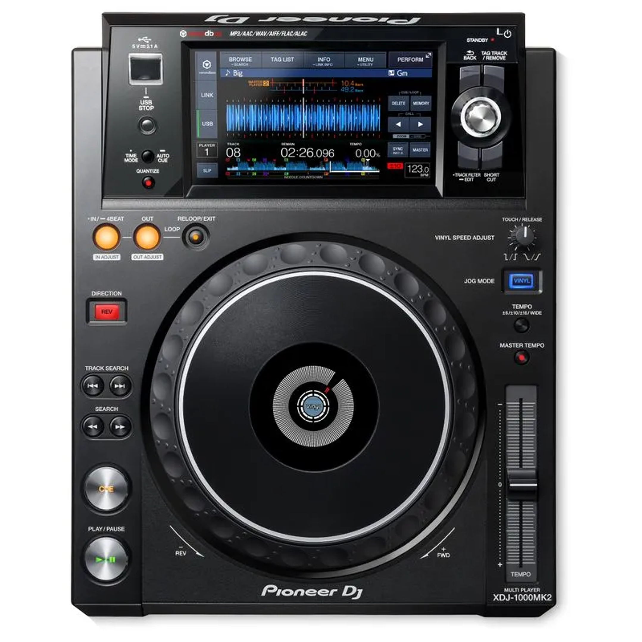 Reproductor media Pioneer DJ XDJ-1000 MK2 2