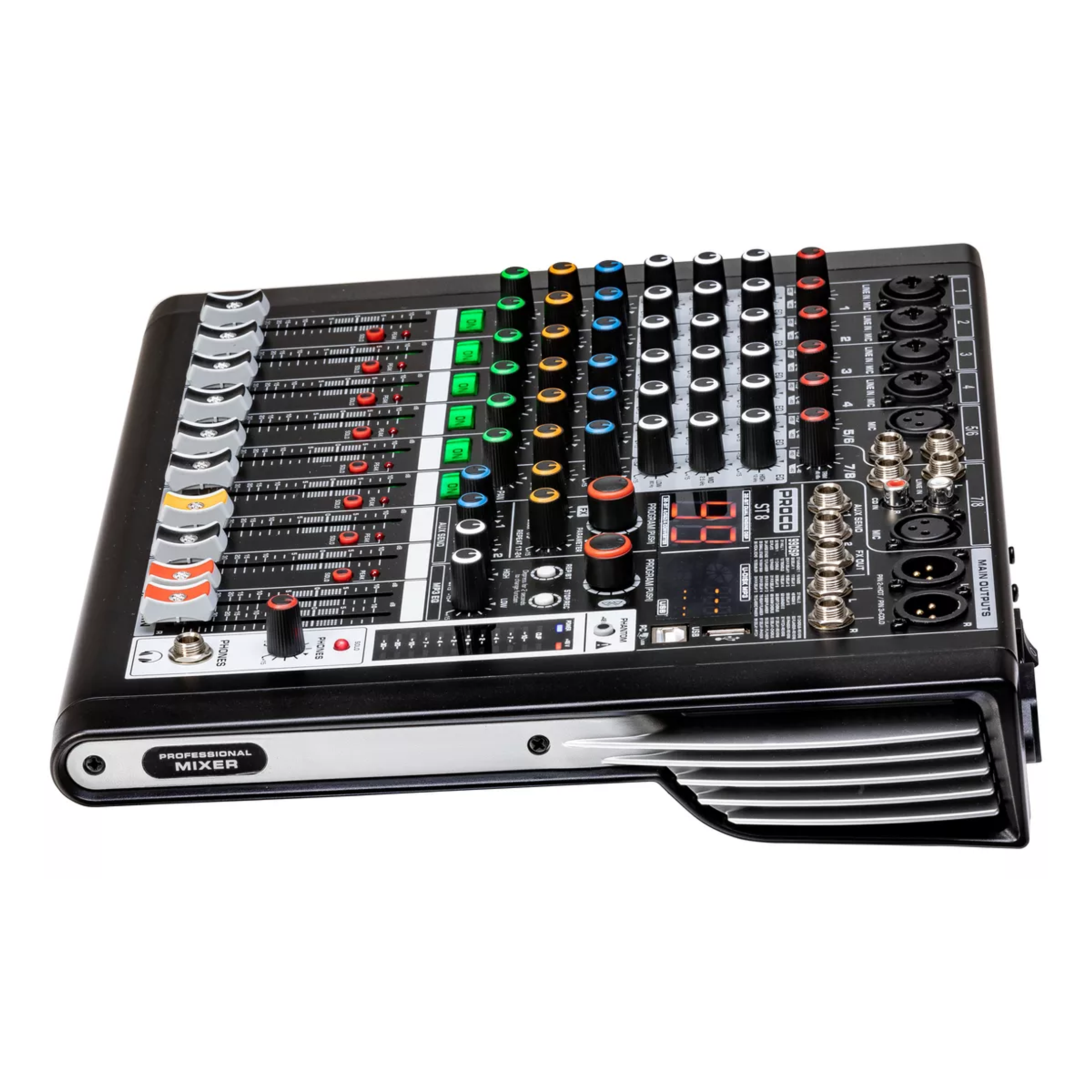 Consola Streaming Radio Interface Usb Proco St 8 Mixer  3