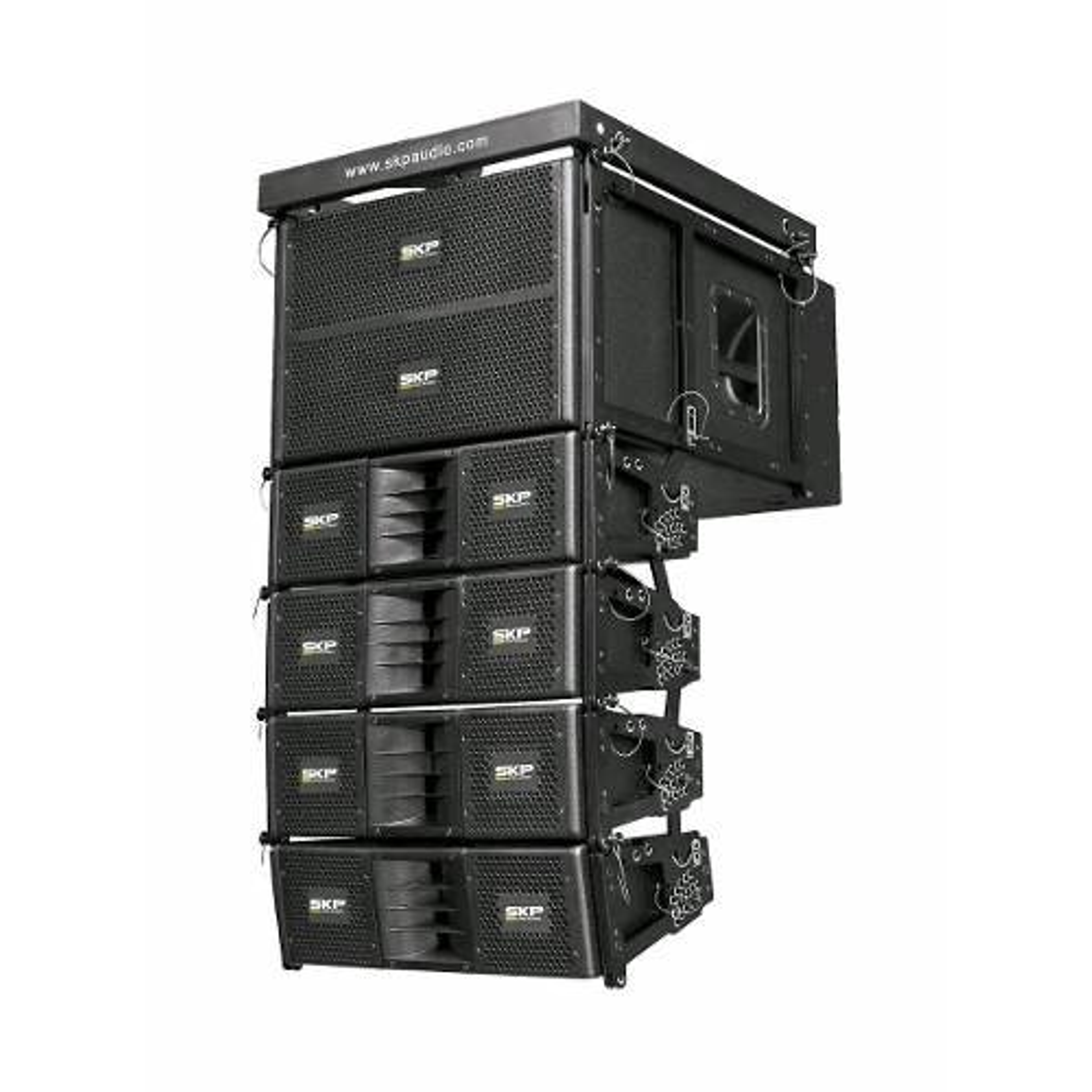 Bafles Sistema De Sonido Line Array Activo 1400 W Skp Sat Bk 1