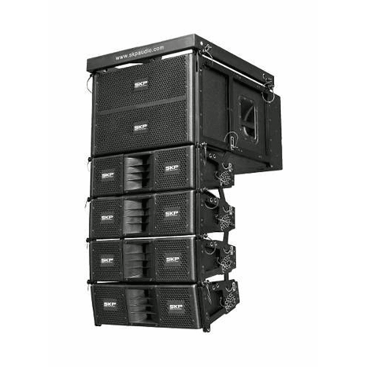 Bafles Sistema De Sonido Line Array Activo 1400 W Skp Sat Bk 1
