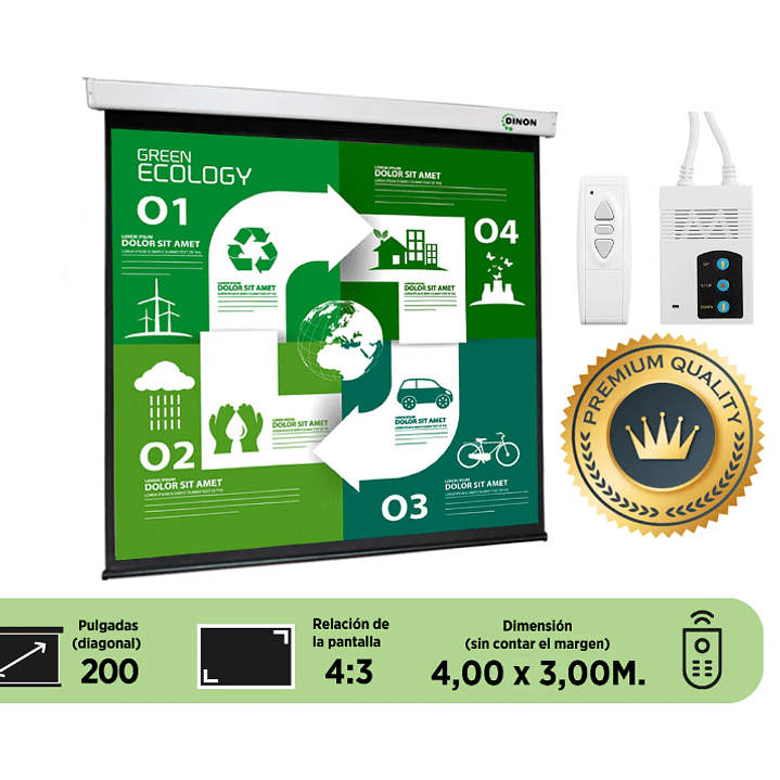 TELON ELECTRICO DINON PREMIUM 4,00 X 3,00 (200