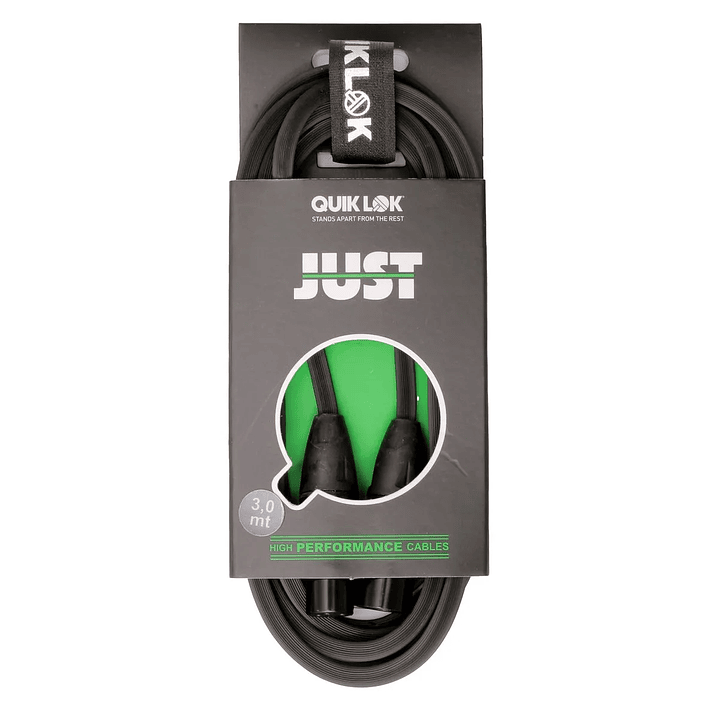 Cable para micrófono Quik Lok 3m MF-3 XLRH/XLRM 1