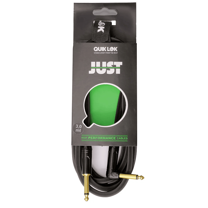 Cable para instrumento Quik Lok 3m JUST JR-3 angulado-recto 1