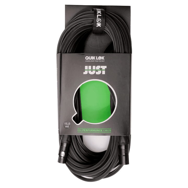 Cable para micrófono Quik Lok 15m MF-15 XLRH/XLRM 1