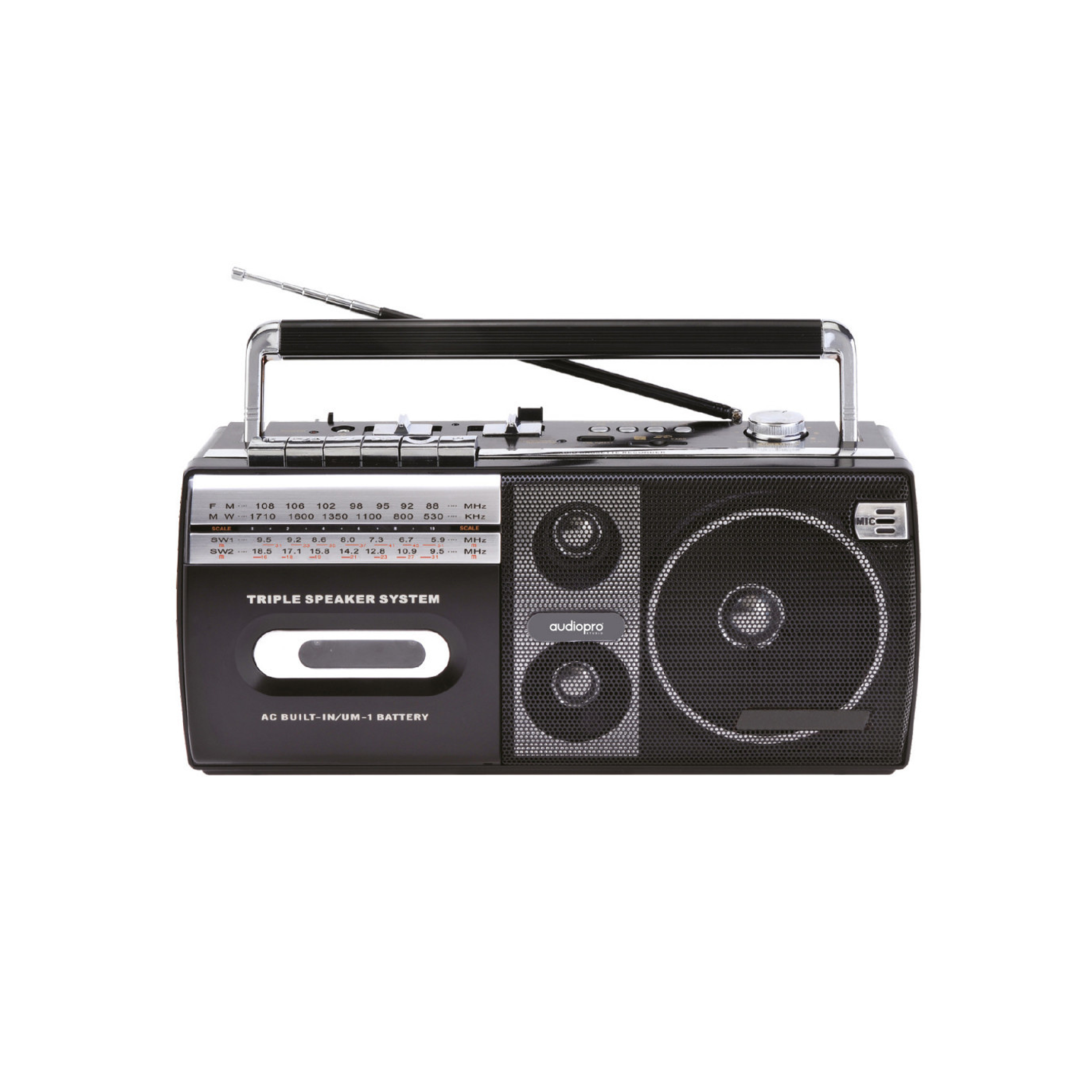 RADIO GRABADORA CASSETTE RETRO /AM/FM/SW 1
